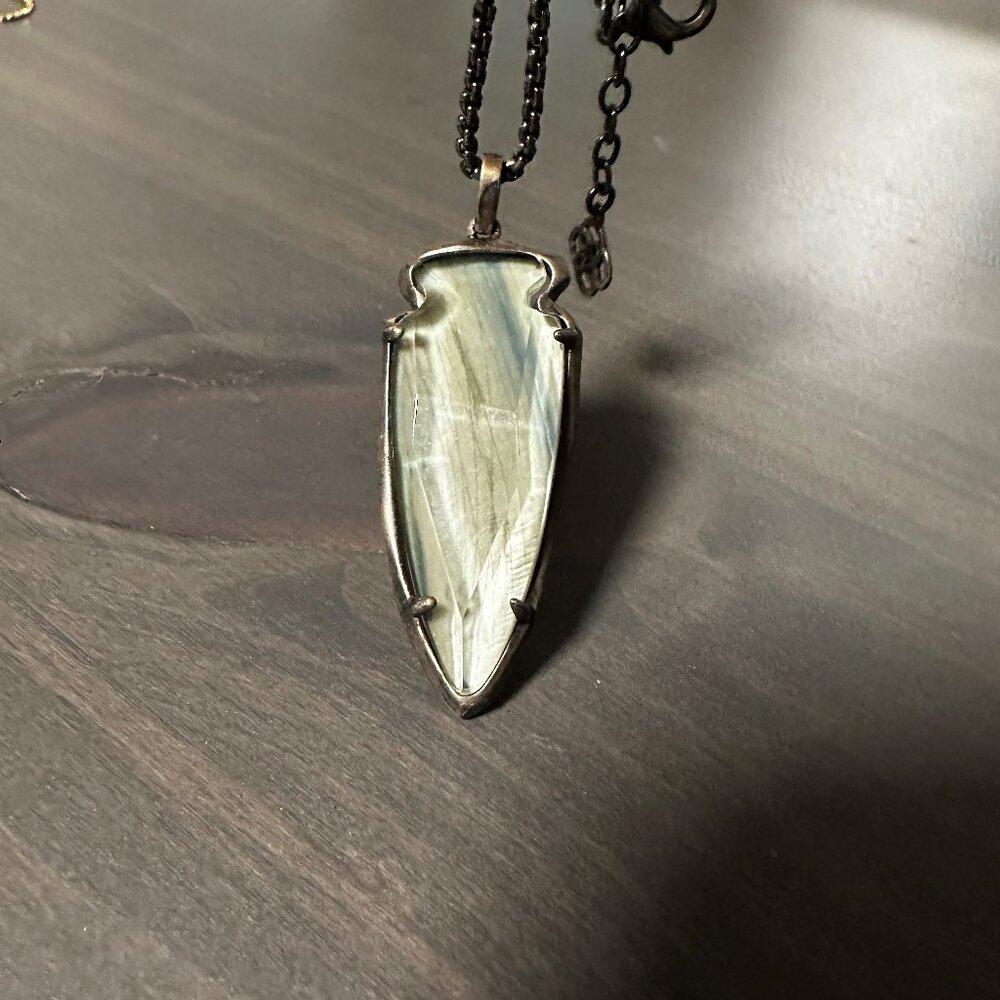 Kendra Scott Silver Arrowhead Necklace